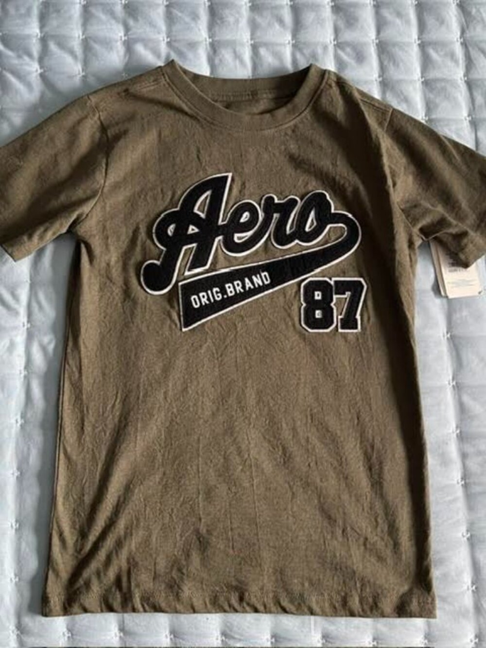 Aeropostale Boys Graphic T Shirt Size 10/12 NWT Color/ Deep Love Logo Tee